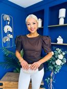 Alexandra Puff Sleeve Top Coco image