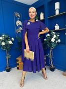 Caoimhe Cape Detail Midi Dress Violet image