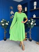 Caoimhe Cape Detail Midi Dress Apple Green image