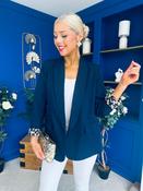 Jean Leopard Cuff Blazer Navy image