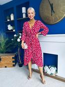 Leona Printed Asymmetric Midi Dress Wine image