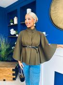 Ruth Belted Cape Khaki image