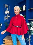 Ruth Belted Cape Wine image
