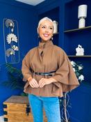 Ruth Belted Cape Camel image