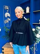 Ruth Belted Cape Black image