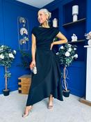 Florie Frill Wrap Maxi Dress Black