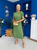 Chloe Gathered Detail Midi Dress Green image