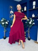 Florie Frill Wrap Maxi Dress Wine