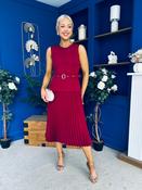 Doireann Pleat Detail Midi Dress Wine