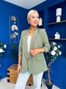 Ciara Ruched Sleeve Blazer Khaki image