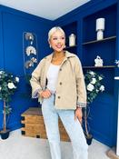 Miranda Button Detail Jacket Beige image