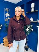 Stephanie Gold Detailed Jacket Burgundy