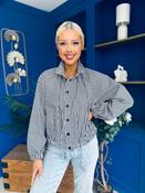 Nicole Button Detail Check Jacket Navy image