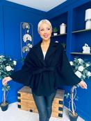 Tara Detailed Cape Jacket Black
