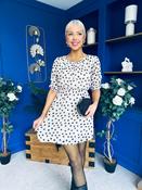 Leanne Ruched Detail Mini Dress Polka Stone