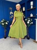 Caitlin Bow Detail Midi Dress Green