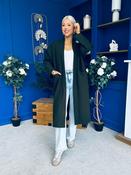 Avril Detailed Longline Coat Forest