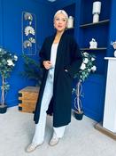 Avril Detailed Longline Coat Black image