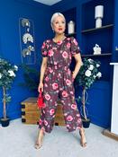 Erin Culotte Jumpsuit Floral Chocolate image