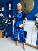 Erin Culotte Jumpsuit Floral Blue image