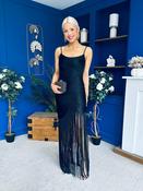 Michelle Tassel Detail Occasion Dress Black image