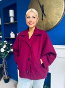 Jackie Button Detail Jacket Wine