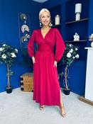 Phoebe Banded Occasion Maxi Dress Wine image