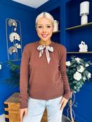 Geraldine Scaft Detail Knitted Jumper Chocolate