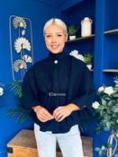 Freah Detailed Cape Jacket Navy image
