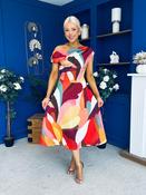 Tracey Detailed Midi Dress Geo Autumn image