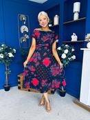 Tracey Detailed Midi Dress Floral Black image