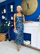 Lisbon Square Neck Sequin Midi Dress Navy PRE ORDER Arriving Sep 29 image