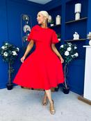 Siofra Bow Detail Midi Dress Red image