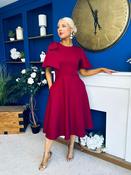 Siofra Bow Detail Midi Dress Burgundy image