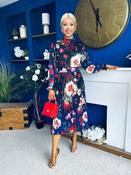 Maeve Pleated Midi Dress Floral Black image
