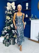 Lisbon Square Neck Sequin Midi Dress Black image