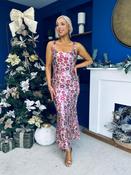 Lisbon Square Neck Sequin Midi Dress Pink image