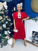 Casey Pearl &amp; Velvet Occasion Dress Red image