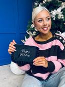 Happy Holidays Cosmetics Bag Black