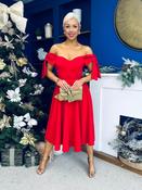 Dawson Bandot Detailed Occasion Dress Red image