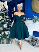 Dawson Bandot Detailed Occasion Dress Forest image