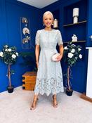 Niamh Crochet Occasion Midi Dress Sage Pre Order 23 May image