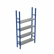 1000mm Long x 300mm Deep x 3.0 Metre High 4 Shelves ST30 Shelving image