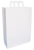 White Paper Bags Carrier Bags - Variety of Sizes - TopCraft Handles