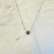 Silver Pink Pendant - Caragh Jewellers image
