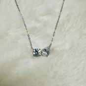 Silver Two Stone Pendant - Caragh Jewellers image