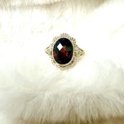 Garnet &amp; Diamond Ring - Caragh Jewellers