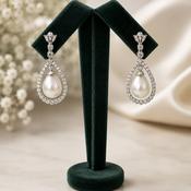 Pearl &amp; Diamond Earrings - Caragh Jewellers image