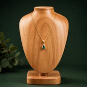 Emerald Pear Shaped Pendant - Caragh Jewellers image