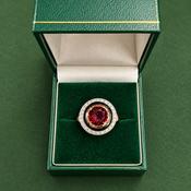 Garnet Onyx &amp; Diamond Ring - Caragh Jewellers image